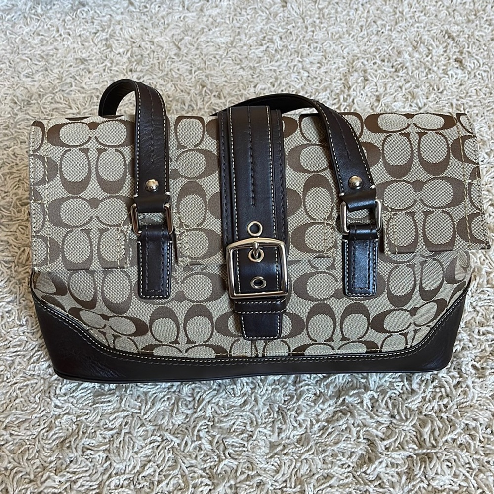 Coach canvas signature bag